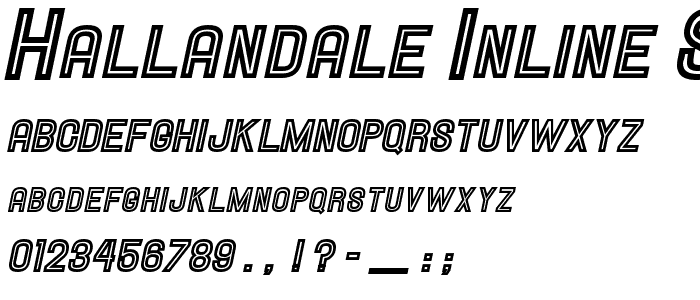 Hallandale Inline SC It. JL font